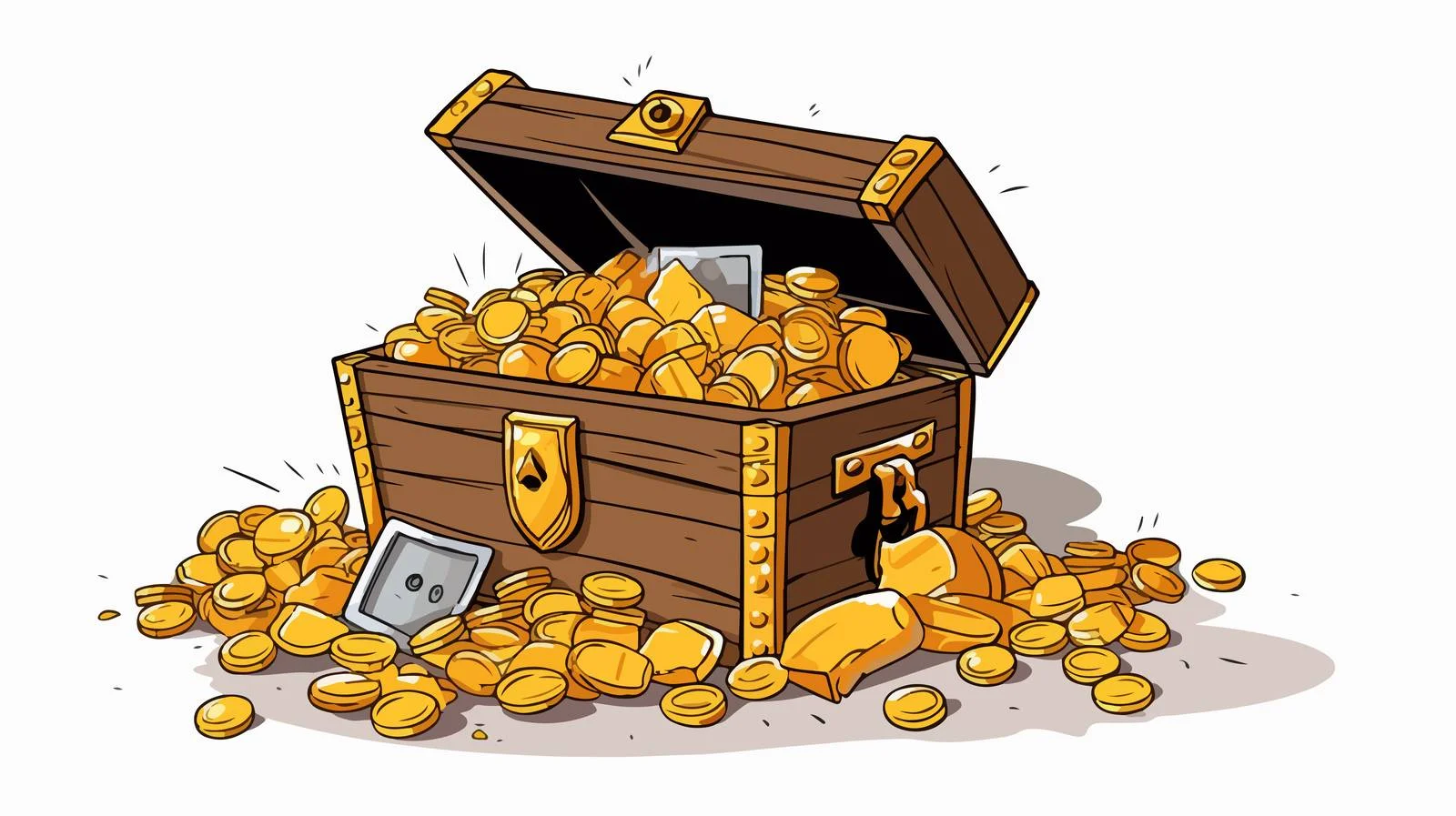 Whimsical Treasure and Gold Doodle — free download from Dotvec