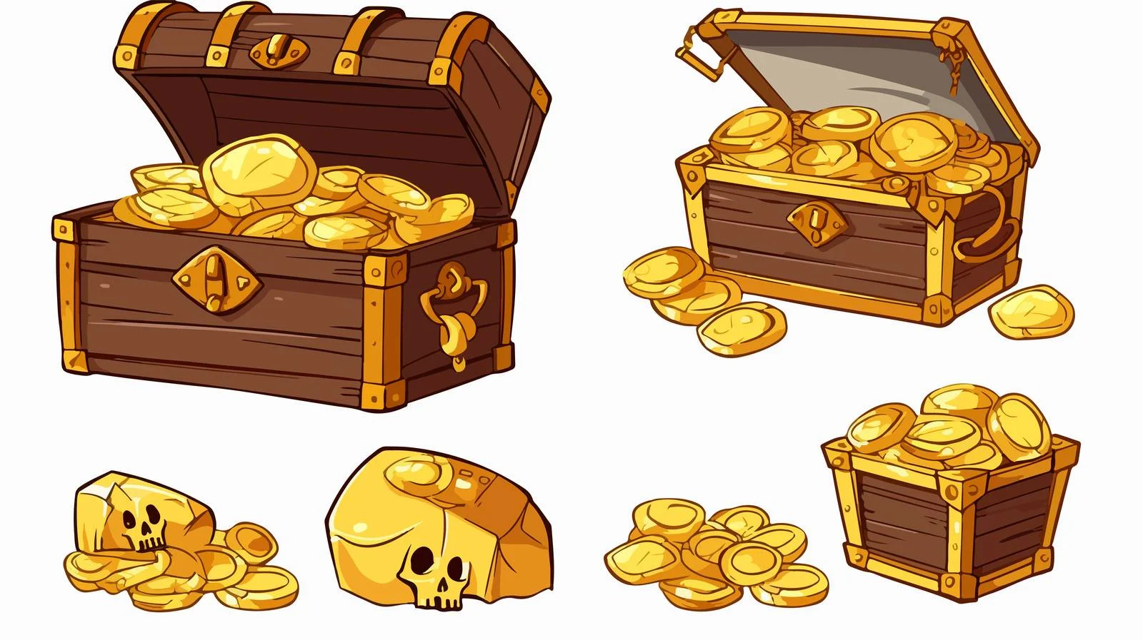Quirky Doodle Treasure Chest Illustration — free download from Dotvec