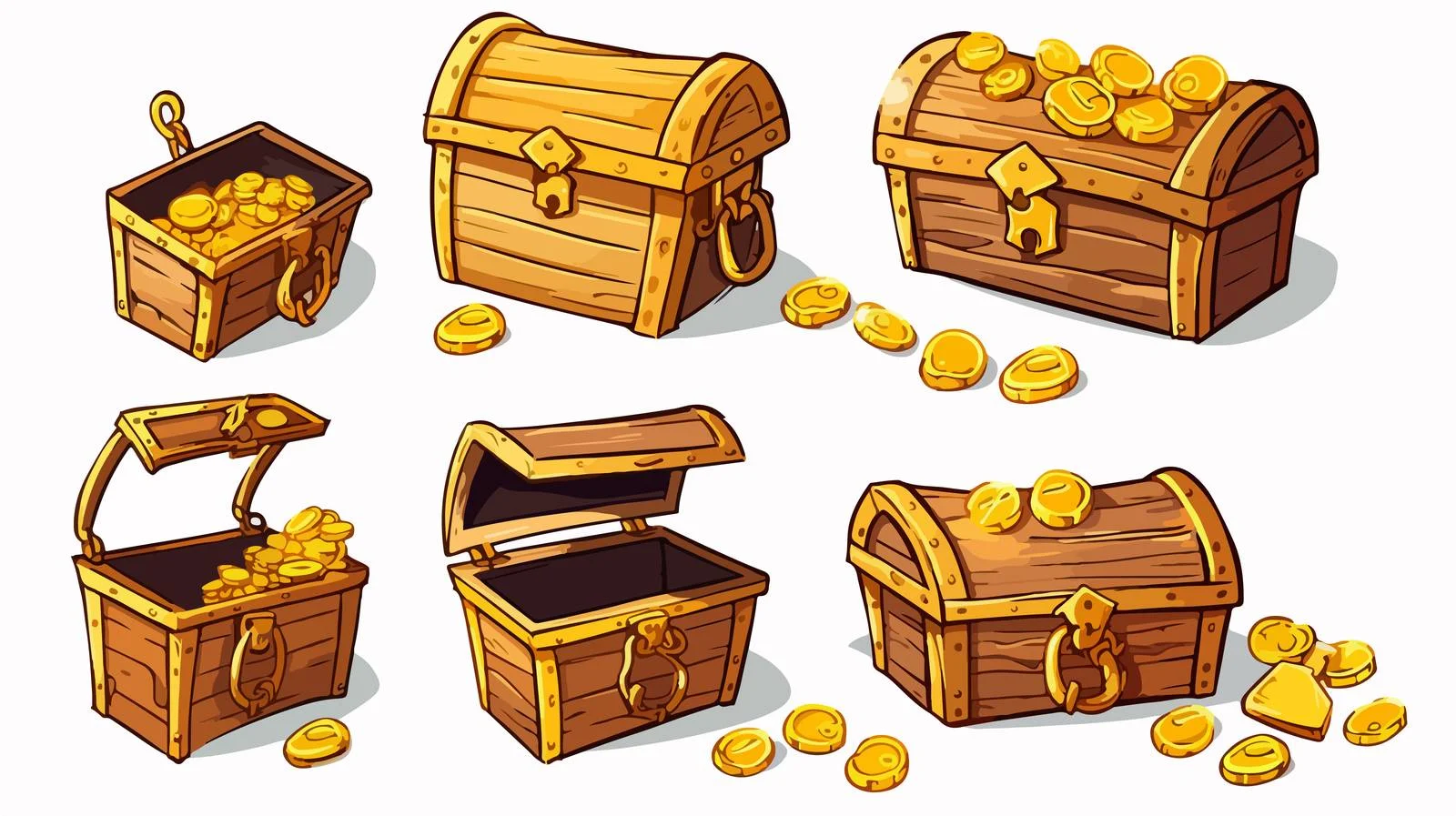 Whimsical Doodle Treasure Chest Illustration — free download from Dotvec