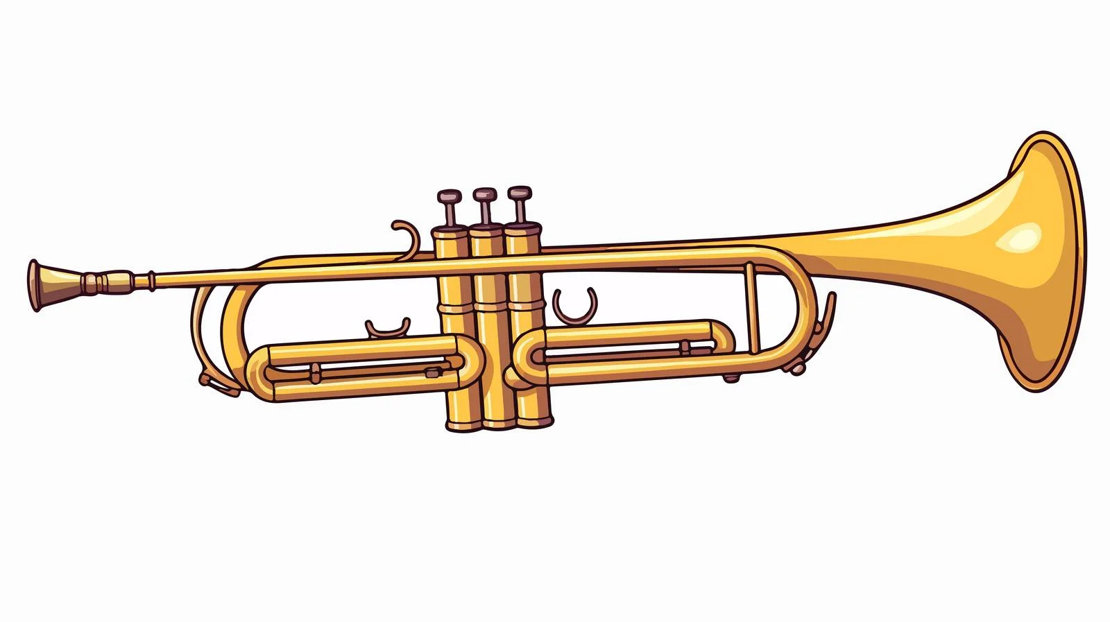 Whimsical Cartoon Trumpet Vector Illustration — free download from Dotvec