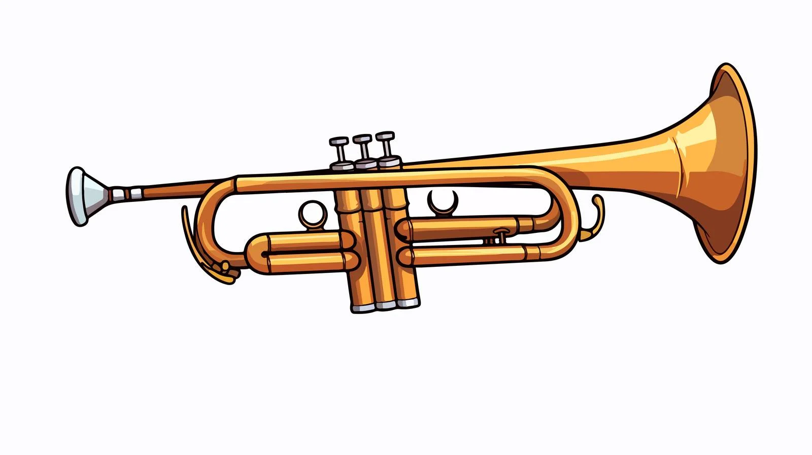 Whimsical Cartoon Trumpet Vector Illustration — free download from Dotvec