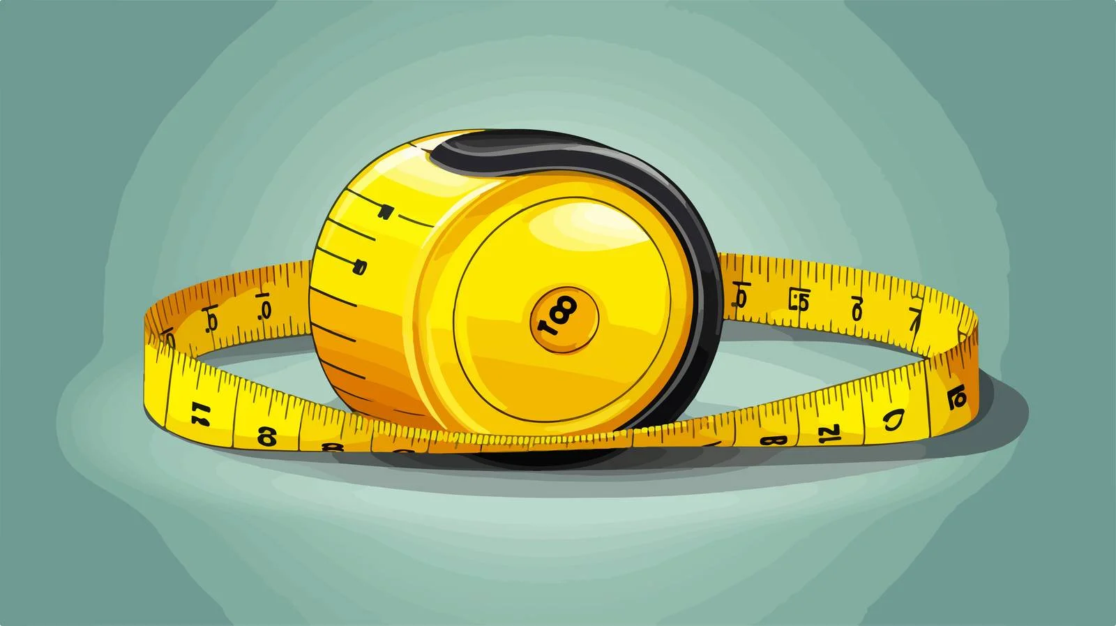 Humorous Body Tape Measure Vector Illustration — free download from Dotvec