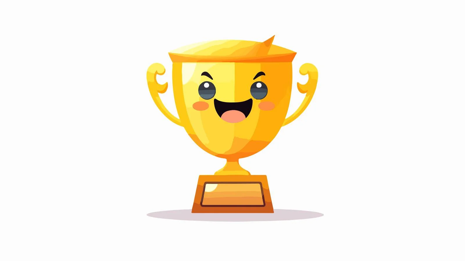 Funny Yellow Winner Trophy Vector — free download from Dotvec
