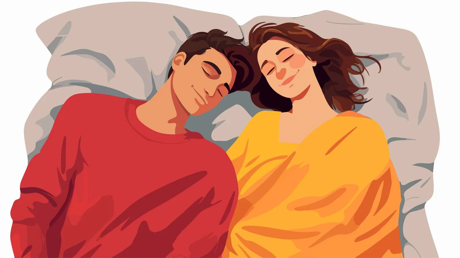 Cheerful young couple relaxing under cozy blanket — free download from Dotvec