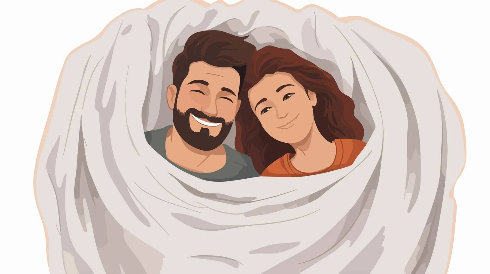 Charming young pair relaxing under cozy blanket — free download from Dotvec