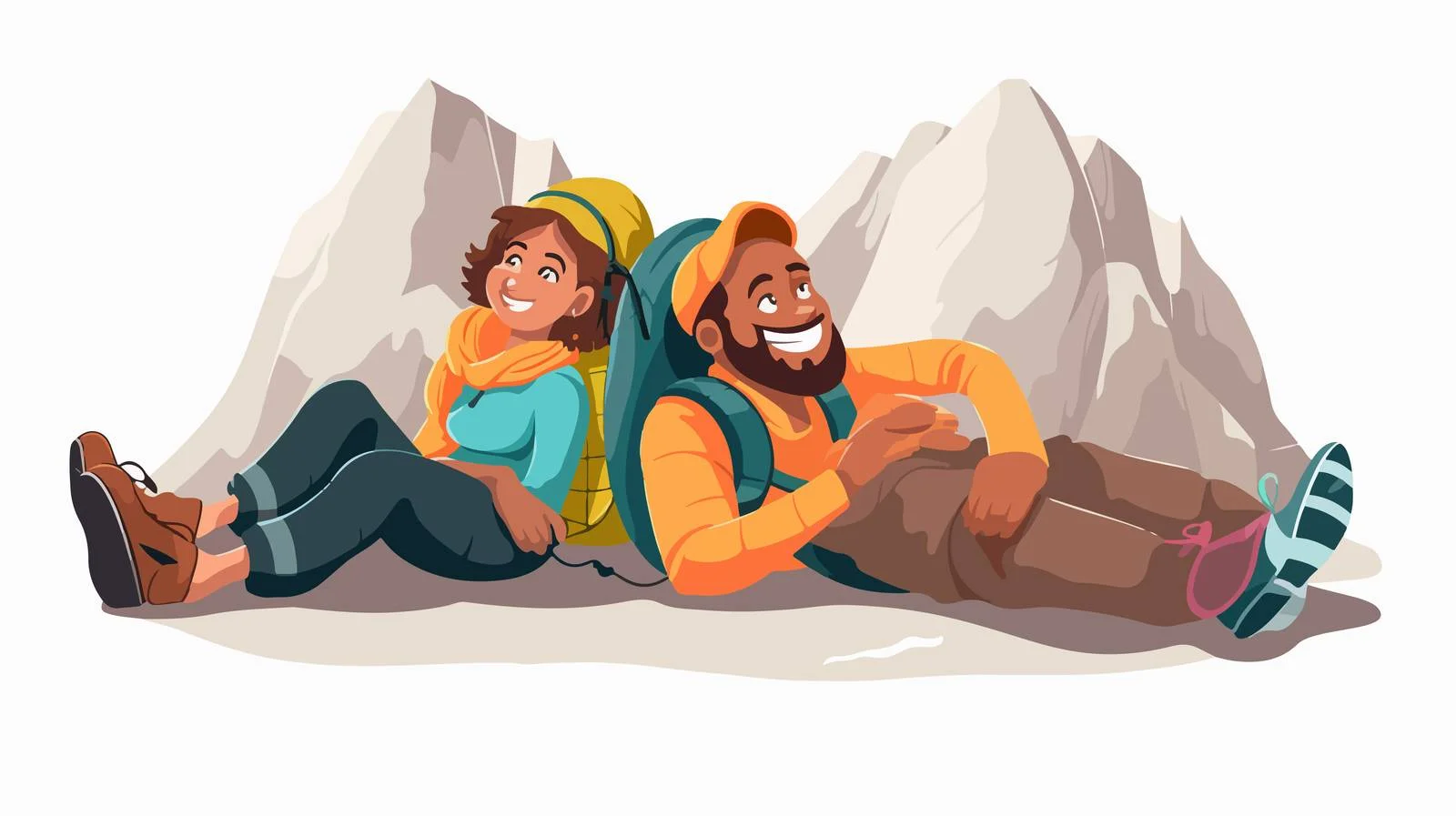 Joyful young couple relaxing on hummock — free download from Dotvec