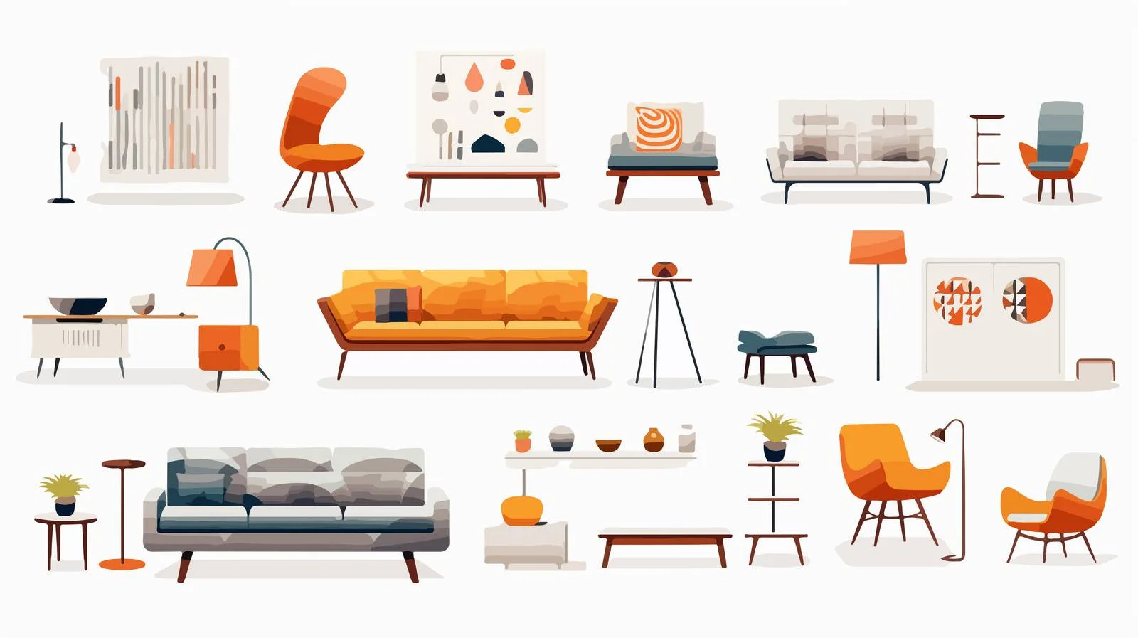 Modern Home Interior Furniture Collection — free download from Dotvec