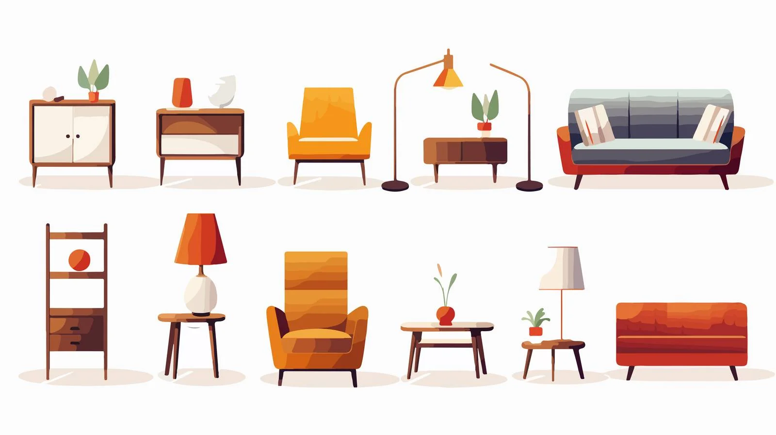 Modern Furniture Set for Stylish Interior — free download from Dotvec