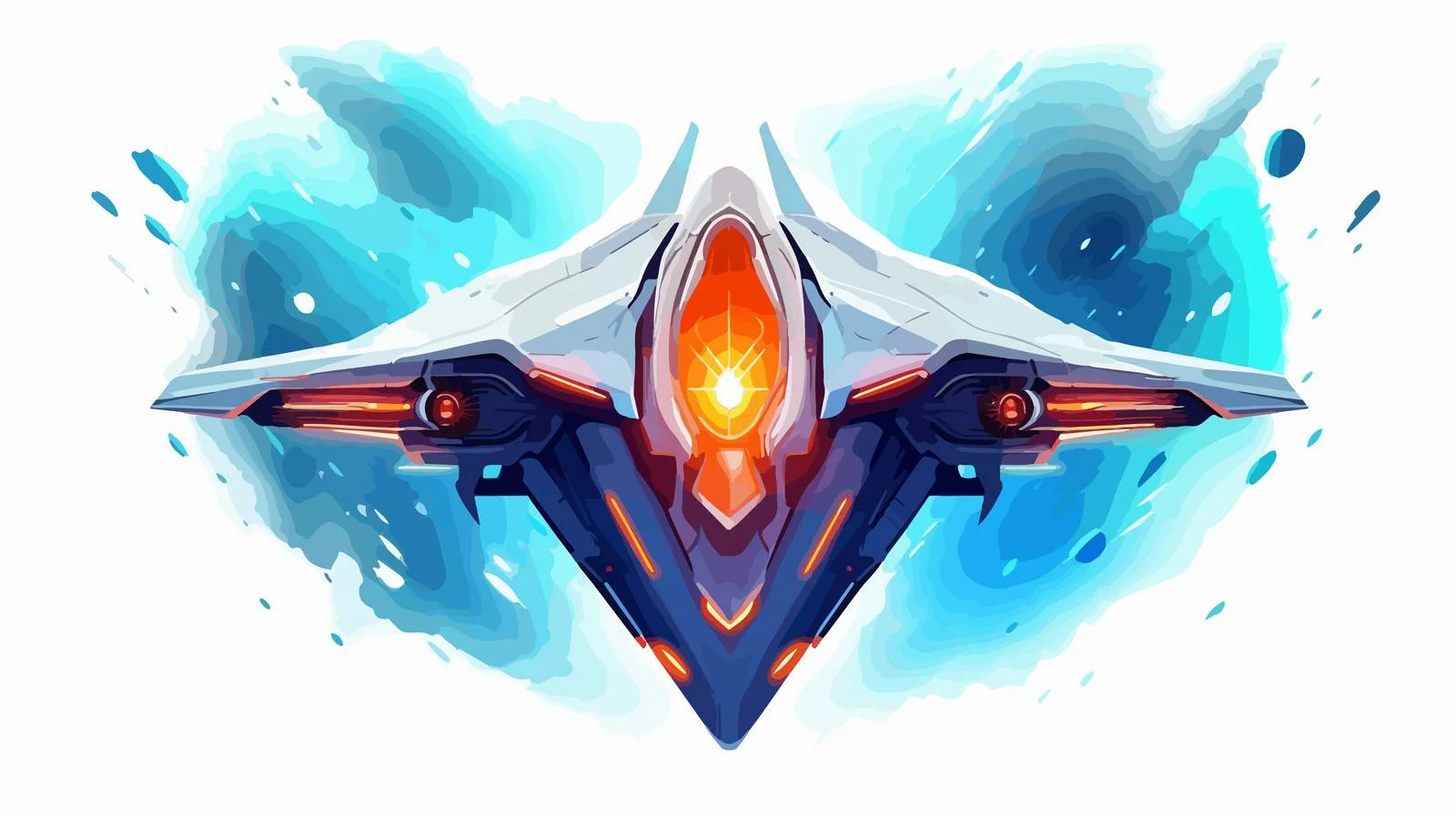 Sleek spacecraft blazing through space — free download from Dotvec