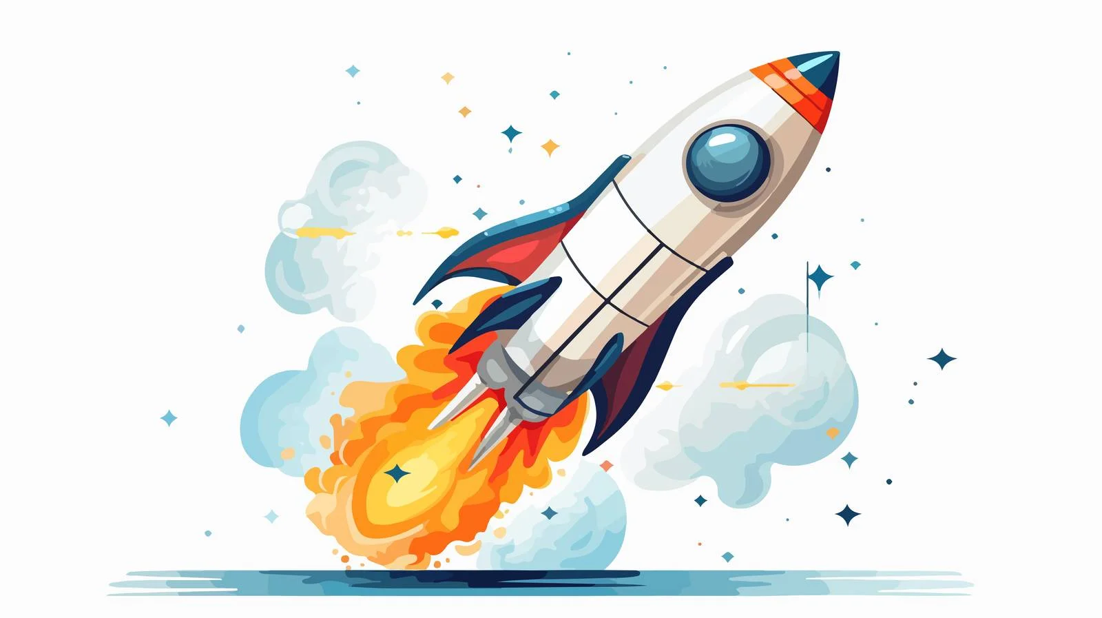 Sleek Spaceship with Fiery Exhuast Racing On — free download from Dotvec