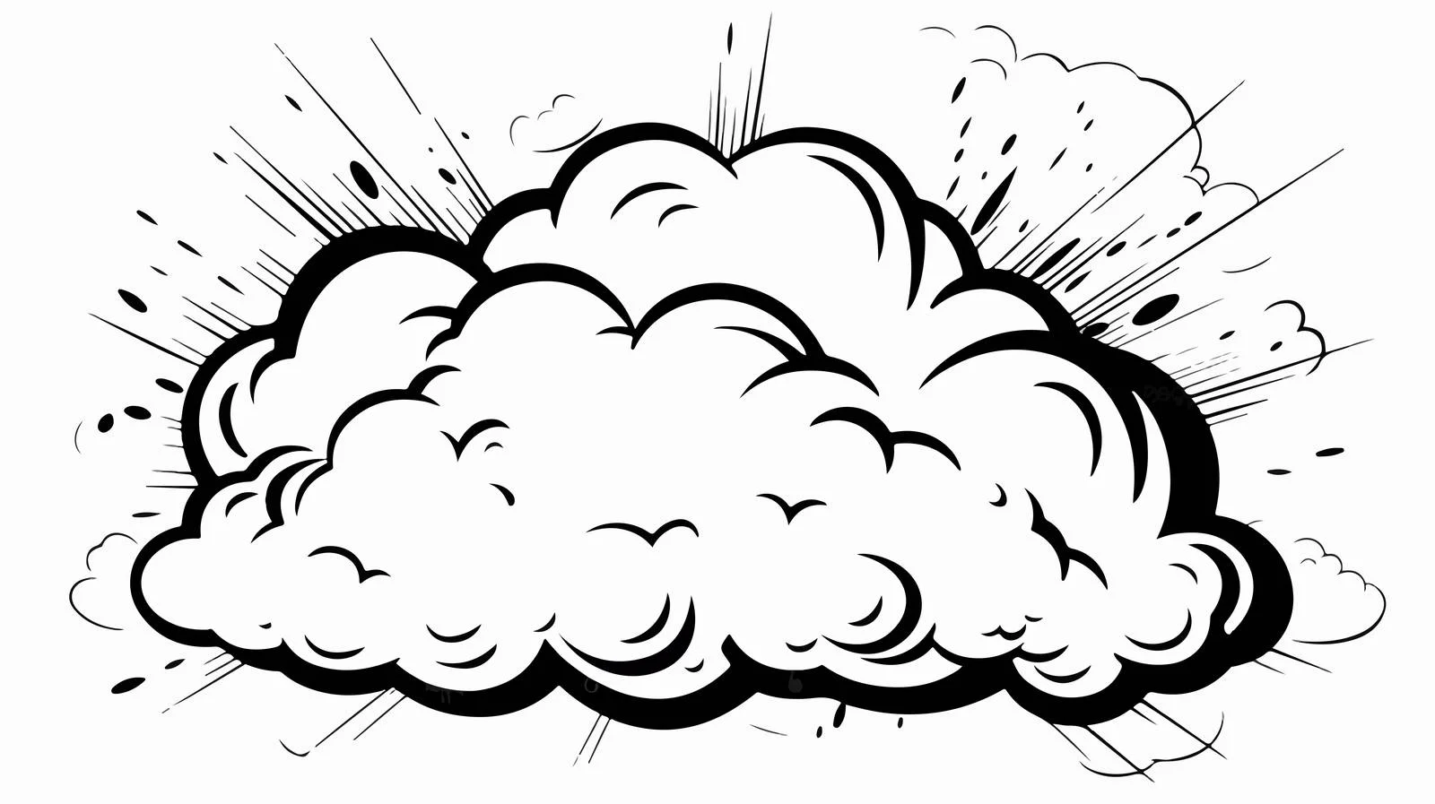 Hand-drawn Cartoon Thought Bubble Symbol — free download from Dotvec