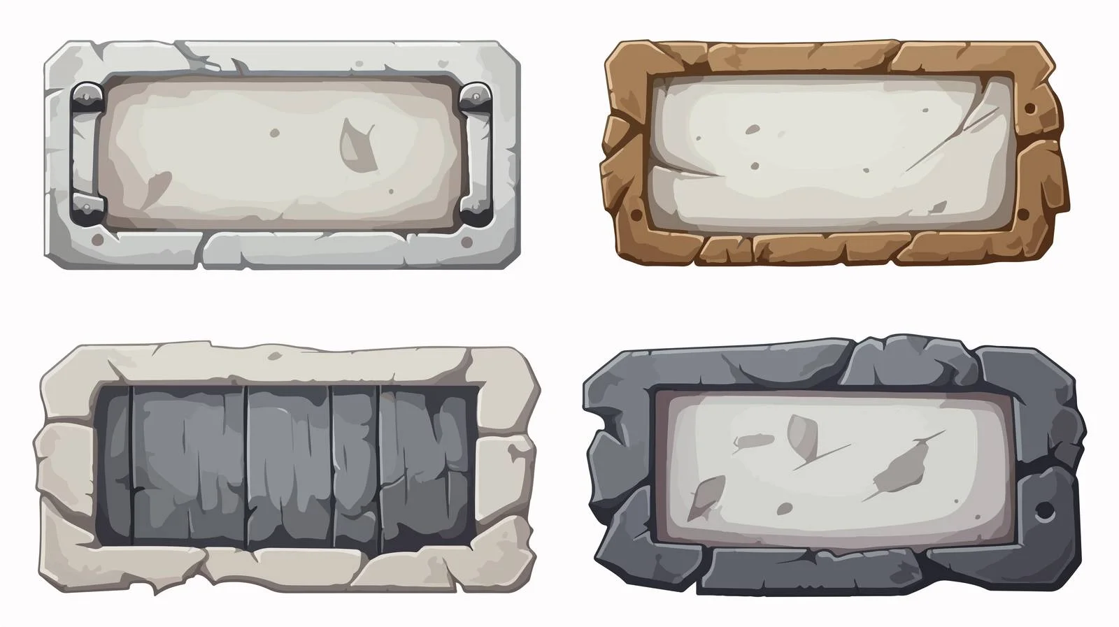 Stone Panel Slide Plaque for Game Switching — free download from Dotvec