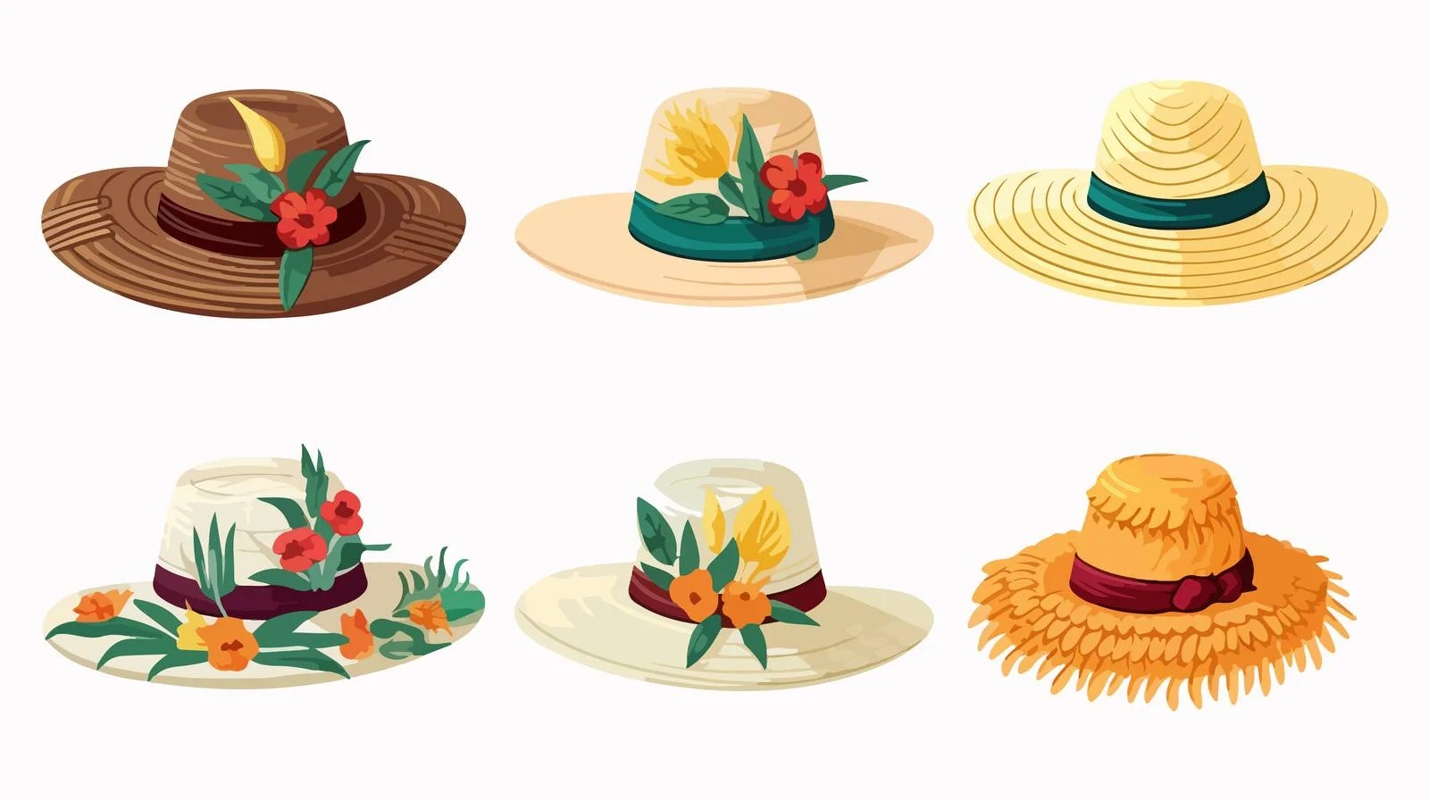 Working in Fields with Straw Hats — free download from Dotvec