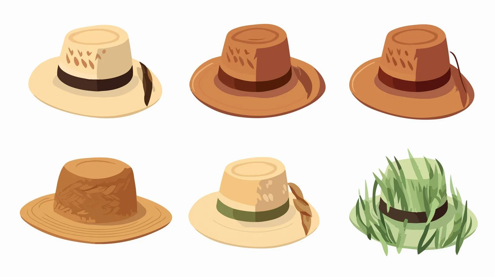 Rural Workers in Straw Hats Outdoors — free download from Dotvec