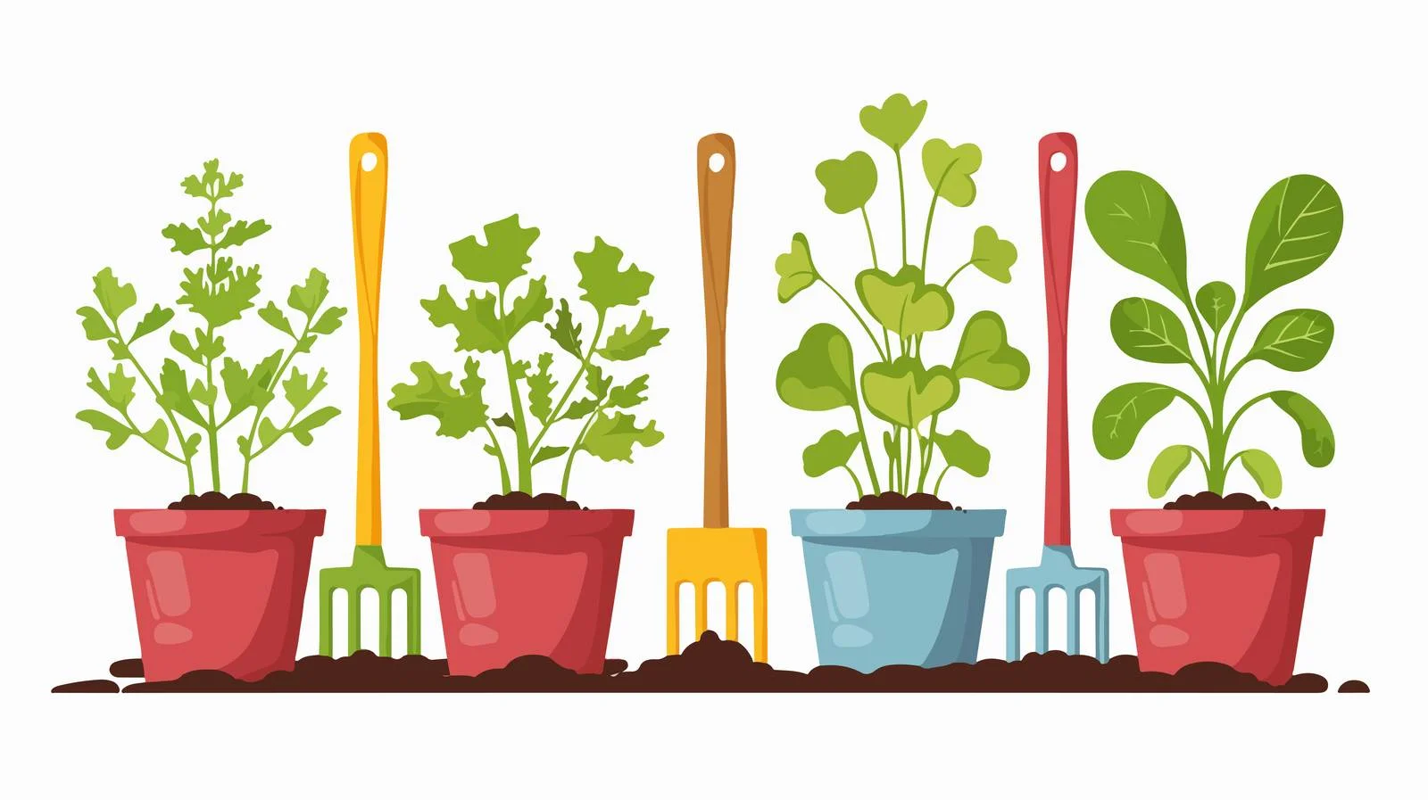Gardeners Spread Soil in Long Pots — free download from Dotvec