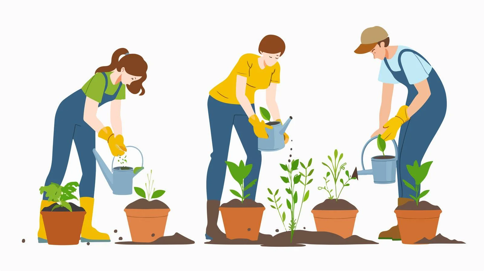 Watering Potted Plants After Planting — free download from Dotvec
