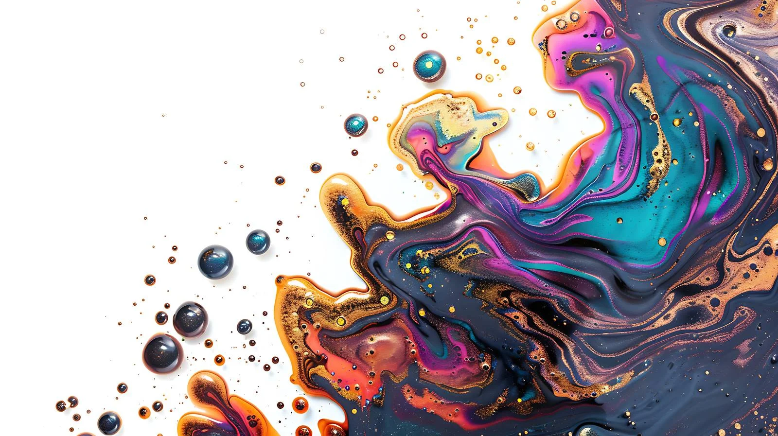 Flowing Gasoline on Asphalt: Colorful Patterns — free download from Dotvec