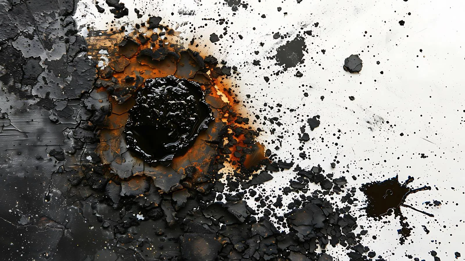 Vibrant Gasoline Stain on Asphalt Close-up — free download from Dotvec