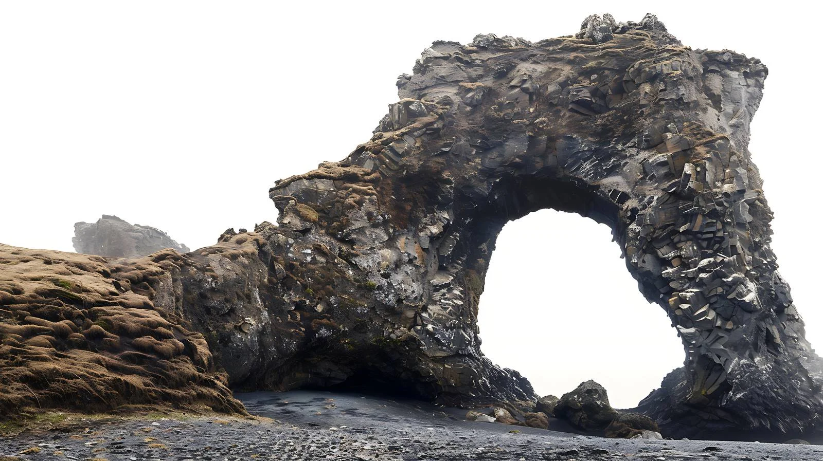Majestic Gatklettur Arch at Icelandic Sunrise — free download from Dotvec