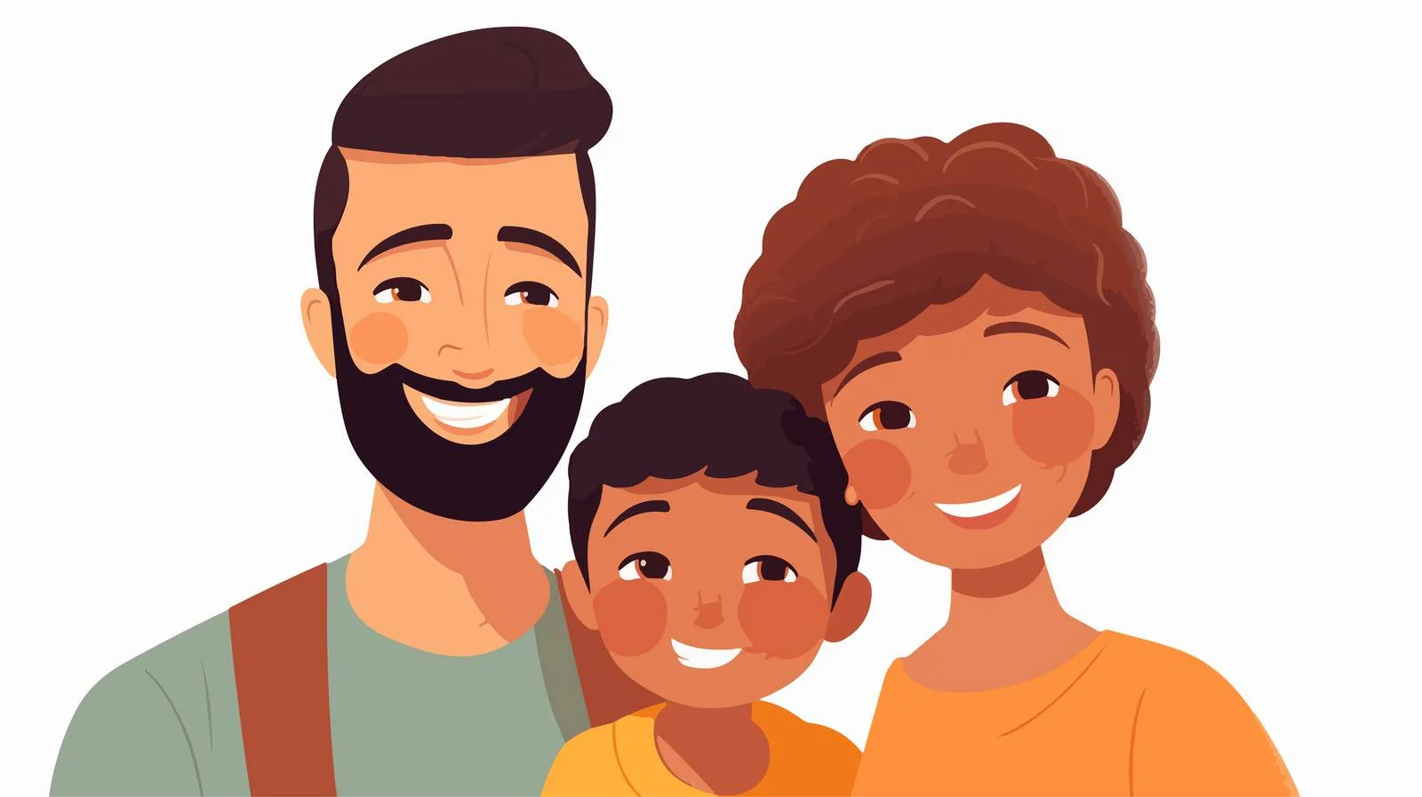 Loving Gay Couple with Daughter Smiling — free download from Dotvec