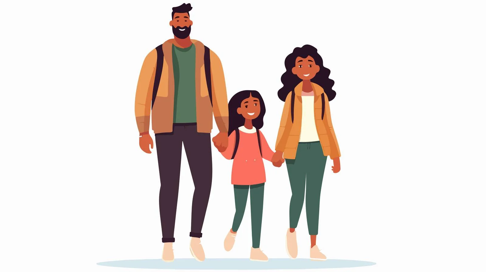 Happy gay couple with daughter smiling — free download from Dotvec