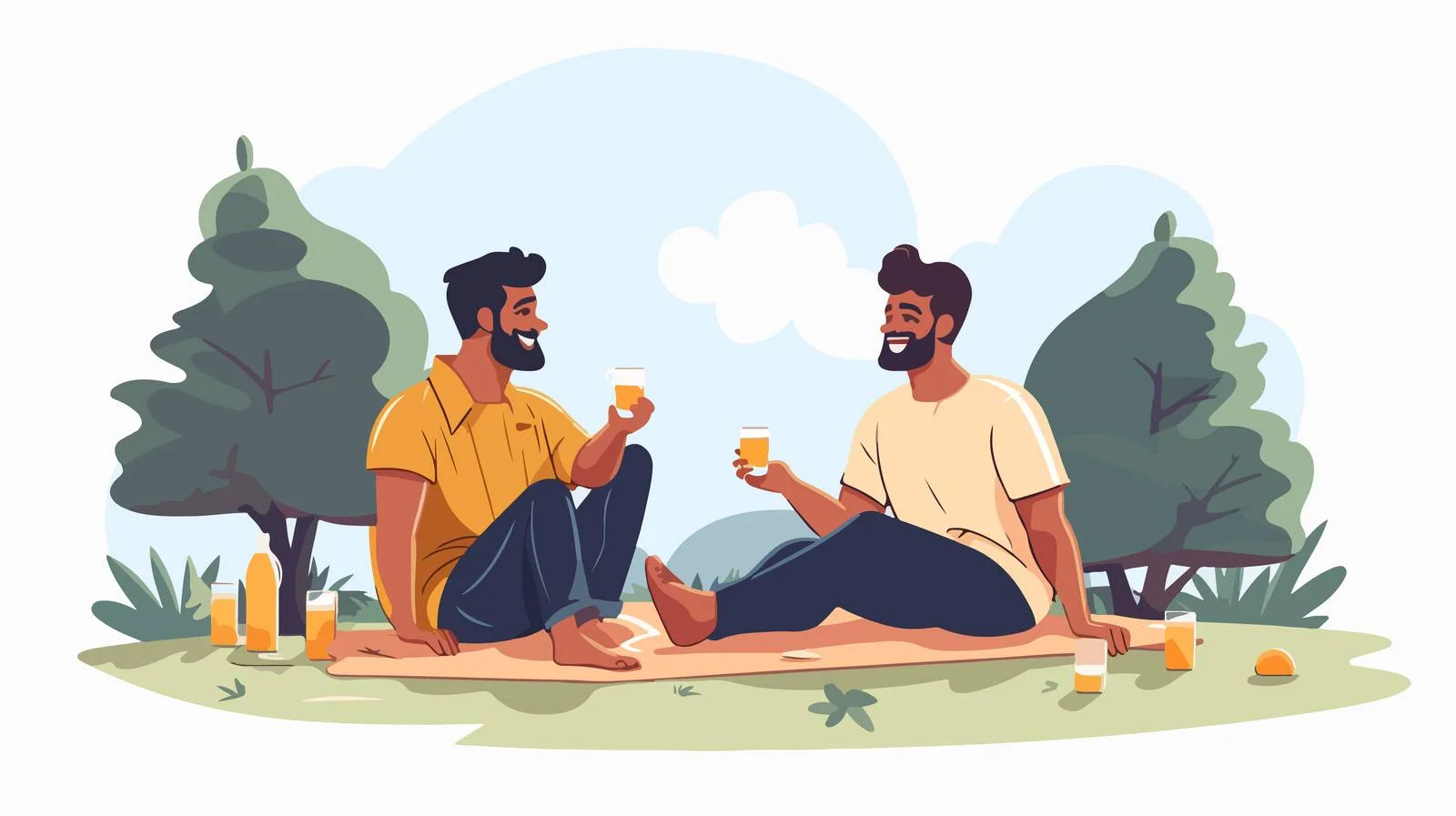 Intimate Chat at Outdoor Gathering — free download from Dotvec