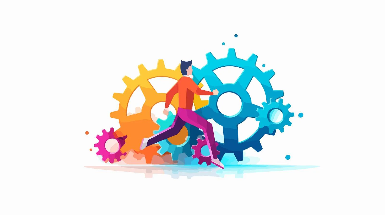 Continuous Running Gear Icon Concept — free download from Dotvec