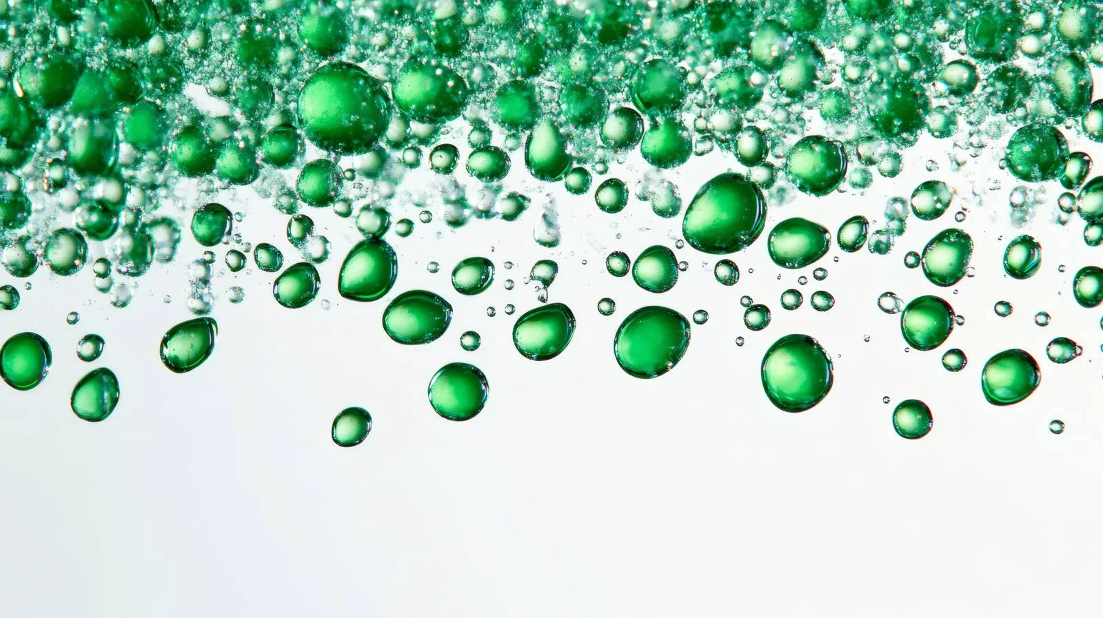 Vivid Gel Drops on Green Isolated Background — free download from Dotvec