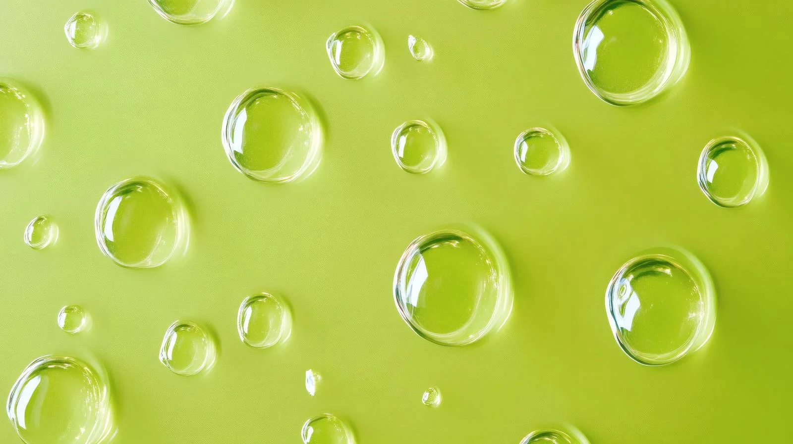 Vibrant gel drops on white-green background — free download from Dotvec