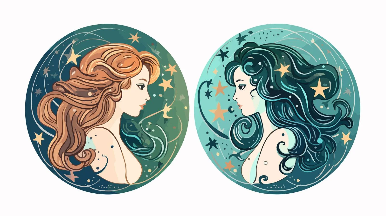 Gemini Zodiac Sign Constellation Circle — free download from Dotvec