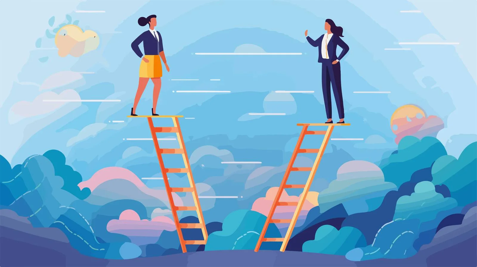 Addressing gender inequality: Businesswoman illustration — free download from Dotvec