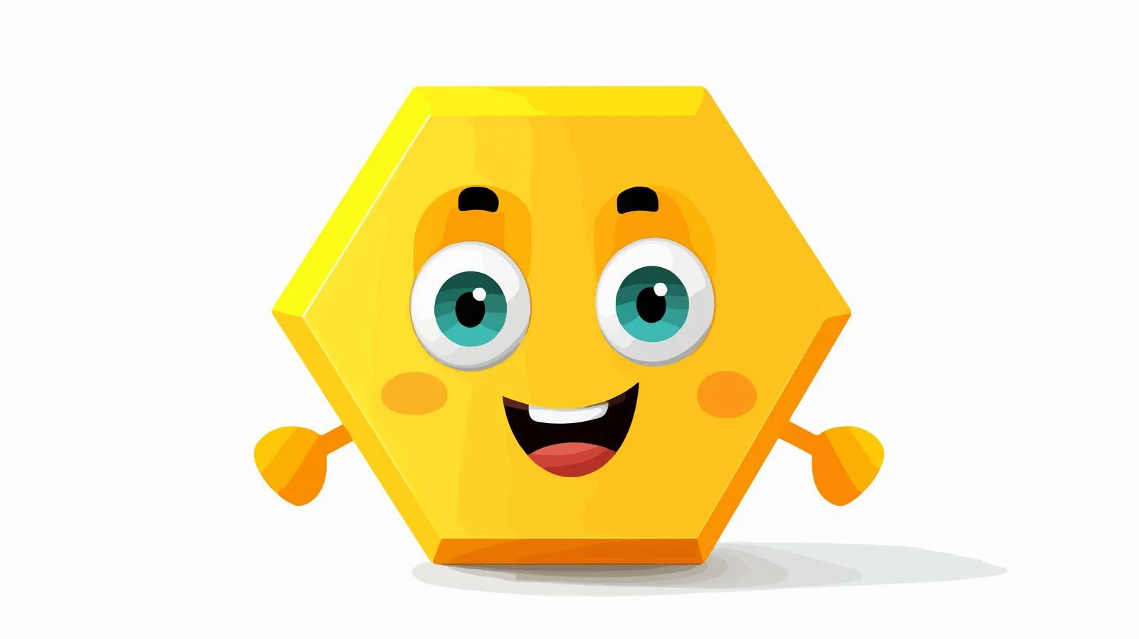 Cheerful Geometric Character with Expressive Face — free download from Dotvec