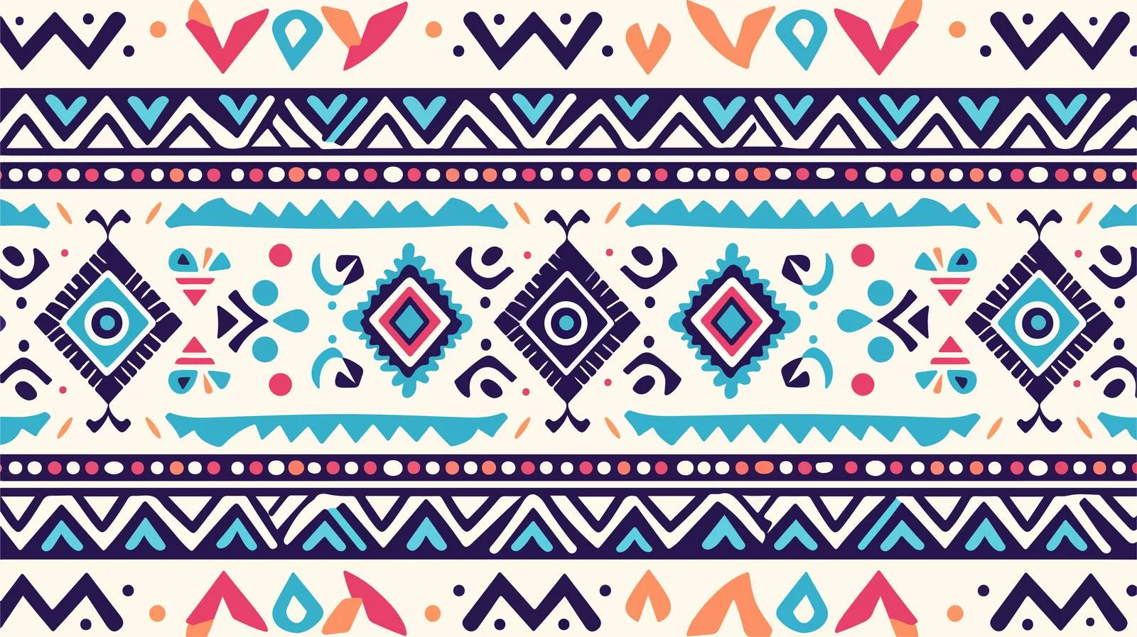 Ethnic Geometric Seamless Pattern — free download from Dotvec