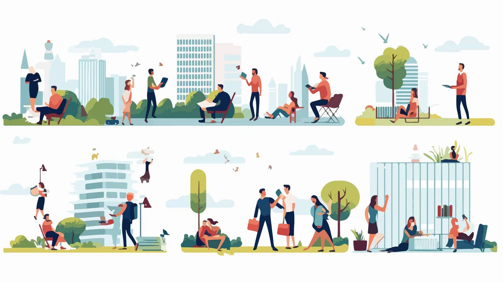 Urban Giants on Vertical City Cards — free download from Dotvec