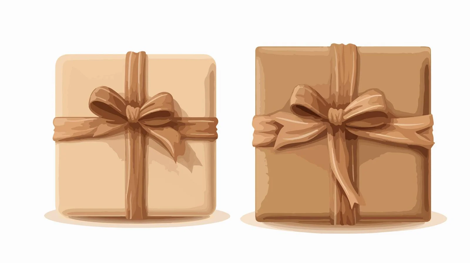 Elegant Kraft Wrapped Gift Box Presentation — free download from Dotvec