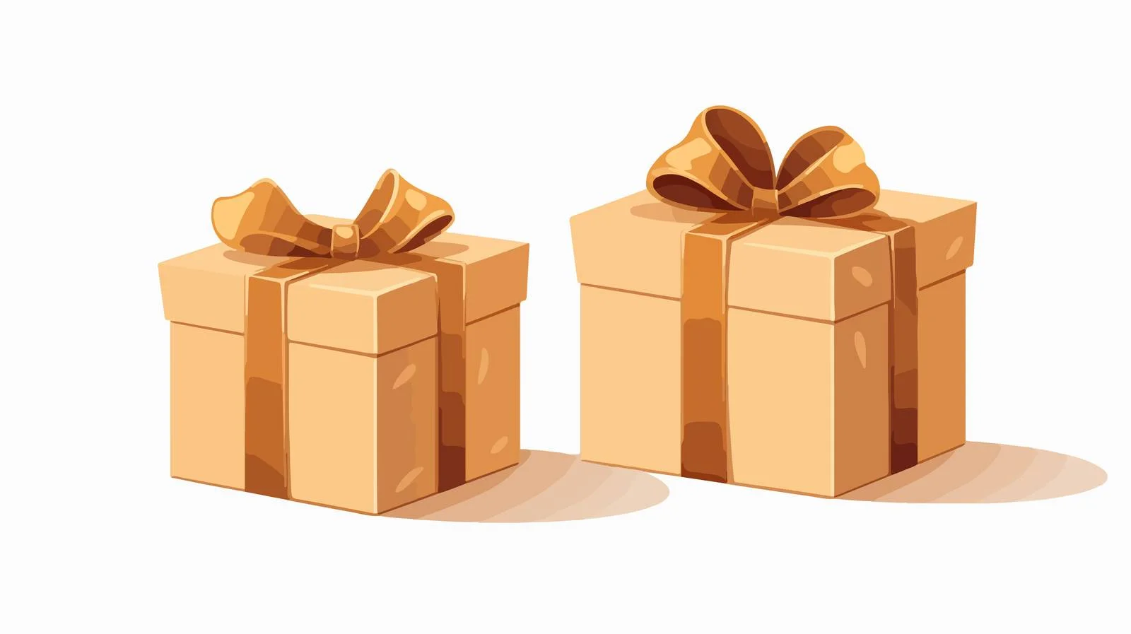 Elegant Kraft-Wrapped Gift Box with Twin — free download from Dotvec