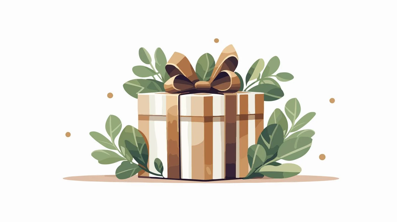 Elegant Striped Gift Box with Twine String — free download from Dotvec