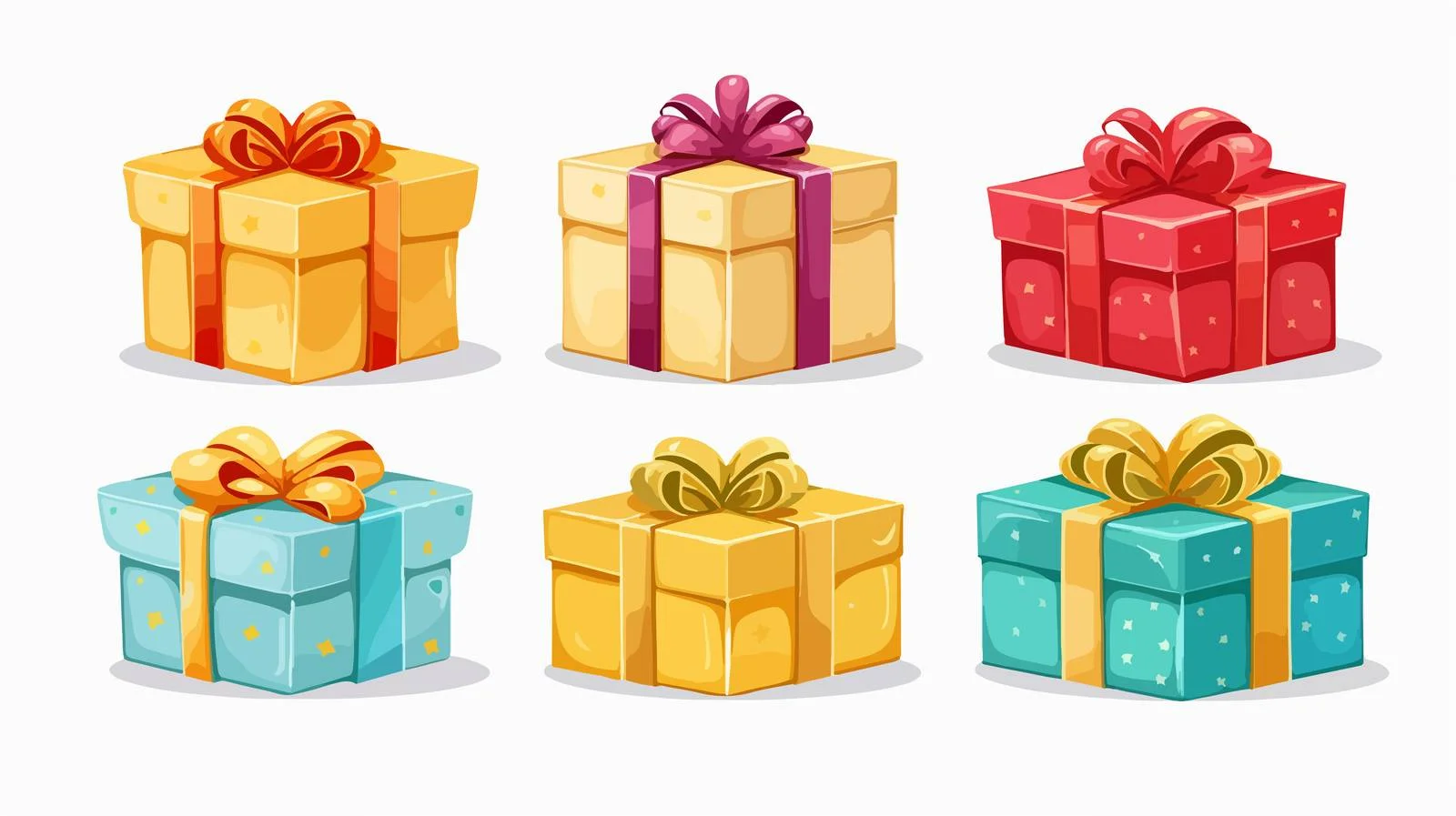 Colorful Wrapped Gift Boxes for Giving — free download from Dotvec