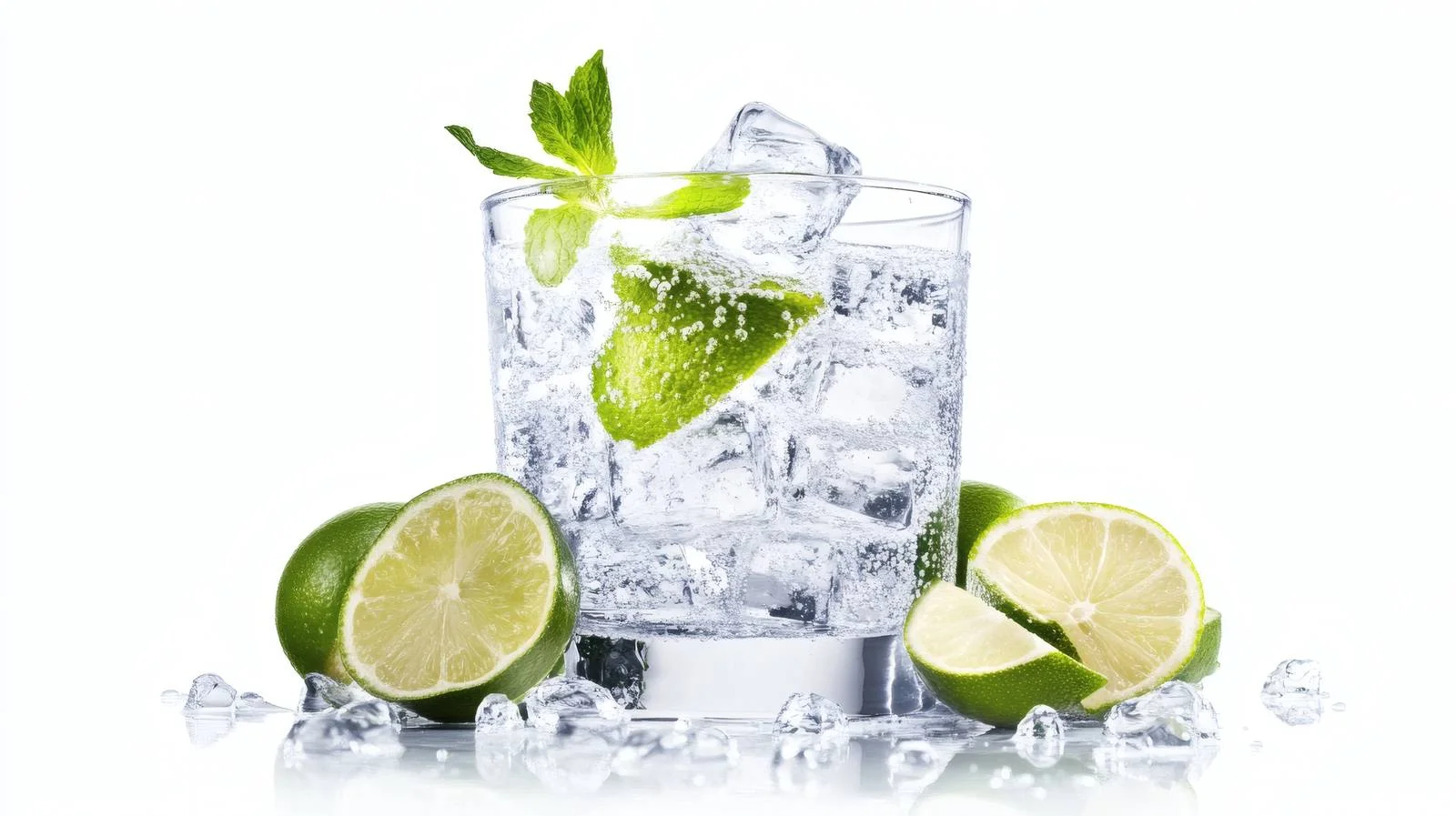 Classic Gin and Tonic on White Background — free download from Dotvec