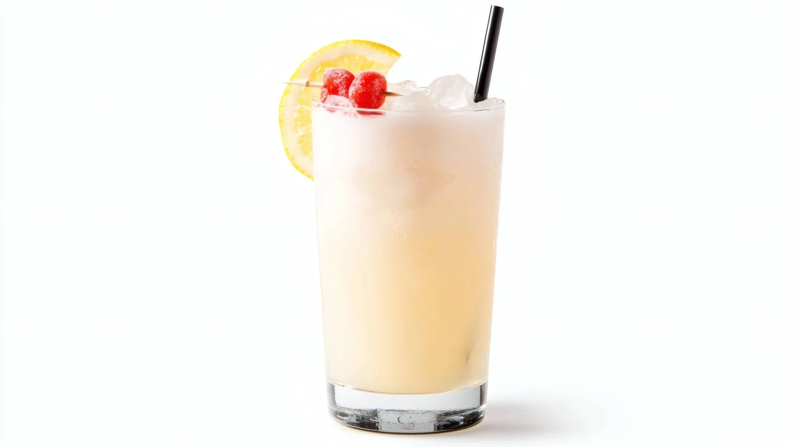 Classic Gin Fizz Cocktail on White — free download from Dotvec