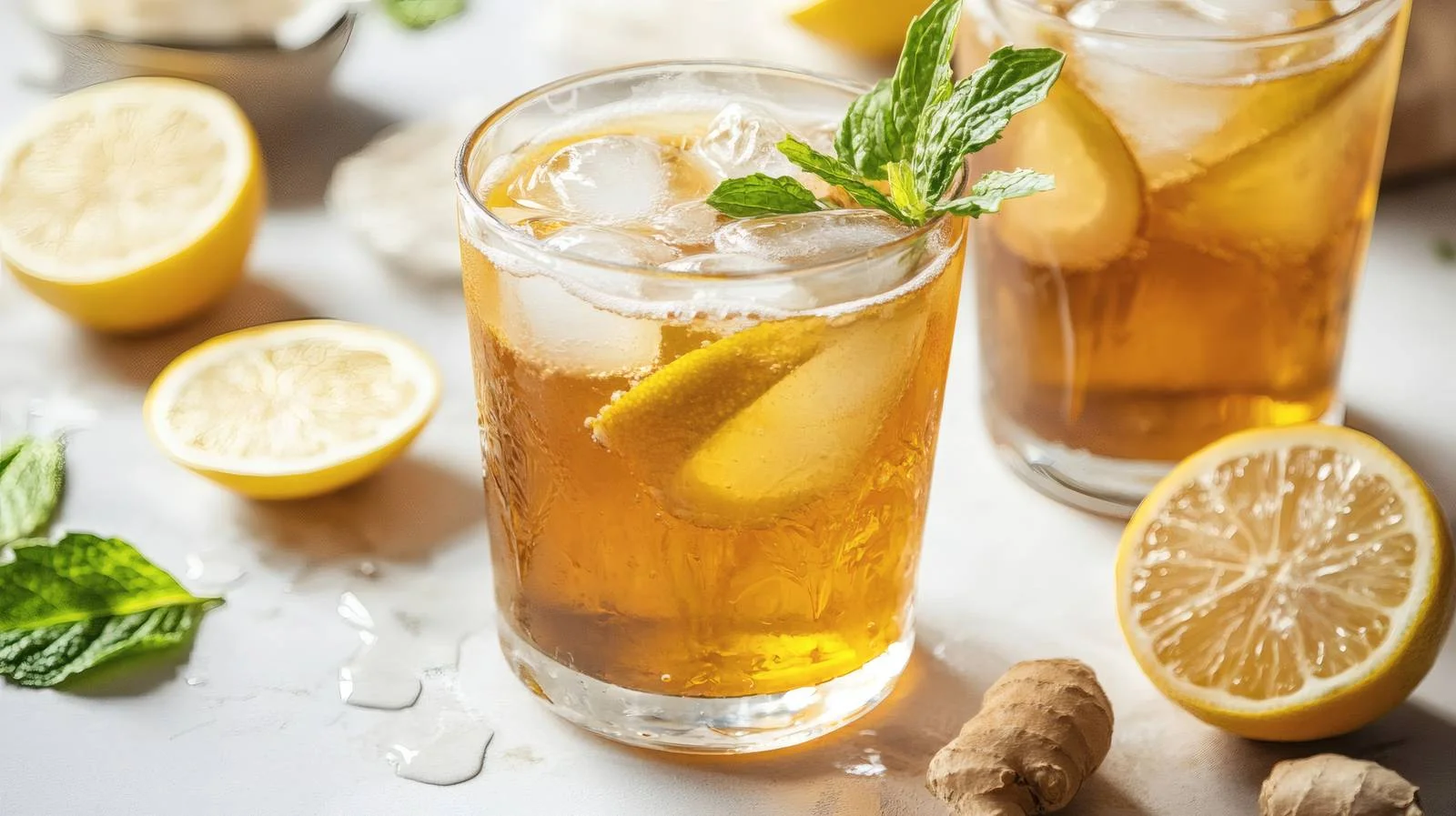 Refreshing Ginger Ale on White Background — free download from Dotvec