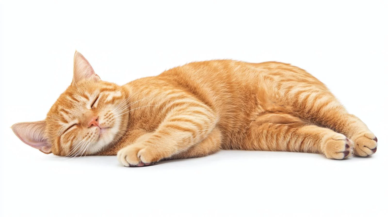 Serene Ginger Cat in White Background — free download from Dotvec