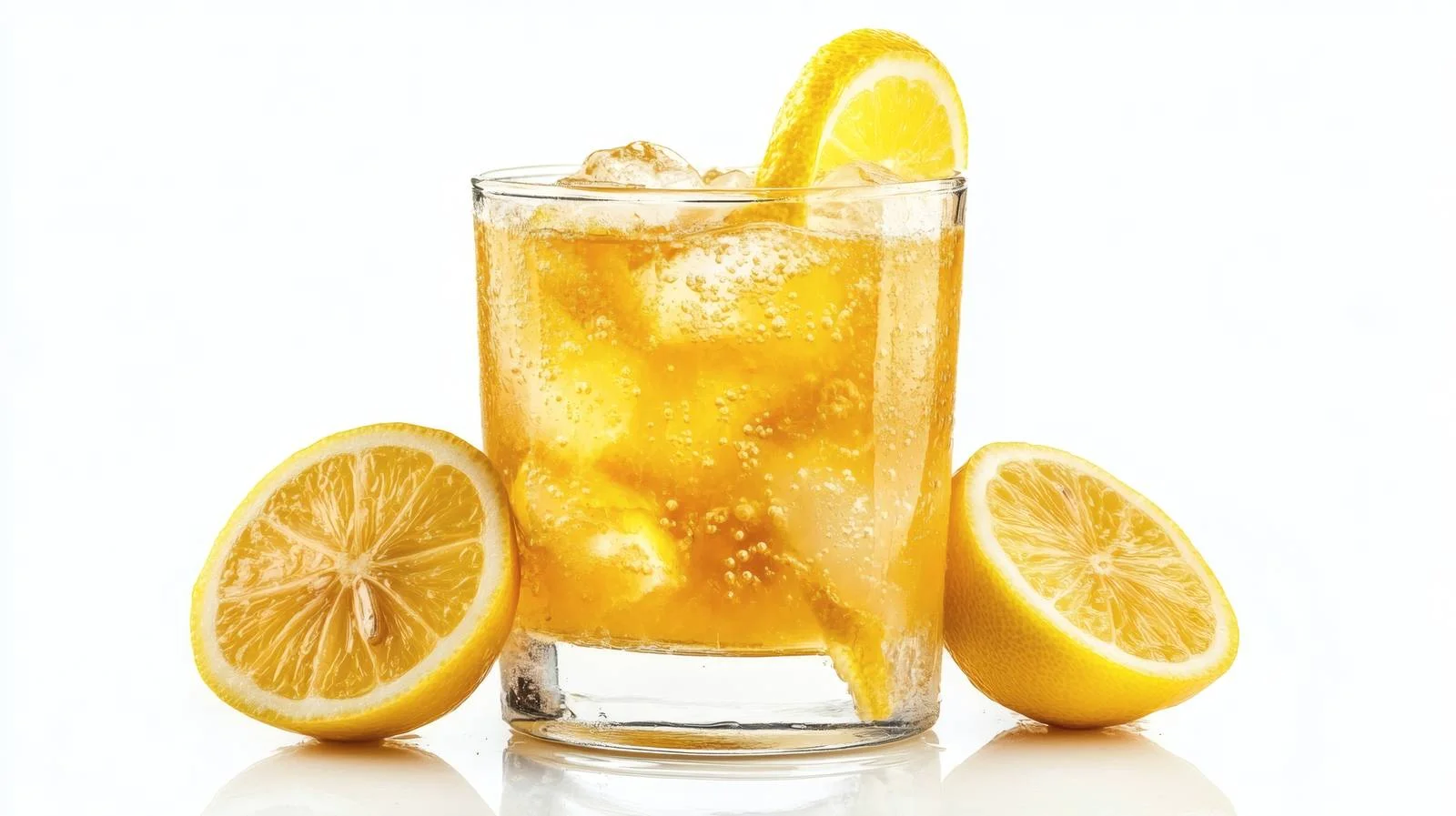 Refreshing Ginger Lemon Drink on White — free download from Dotvec