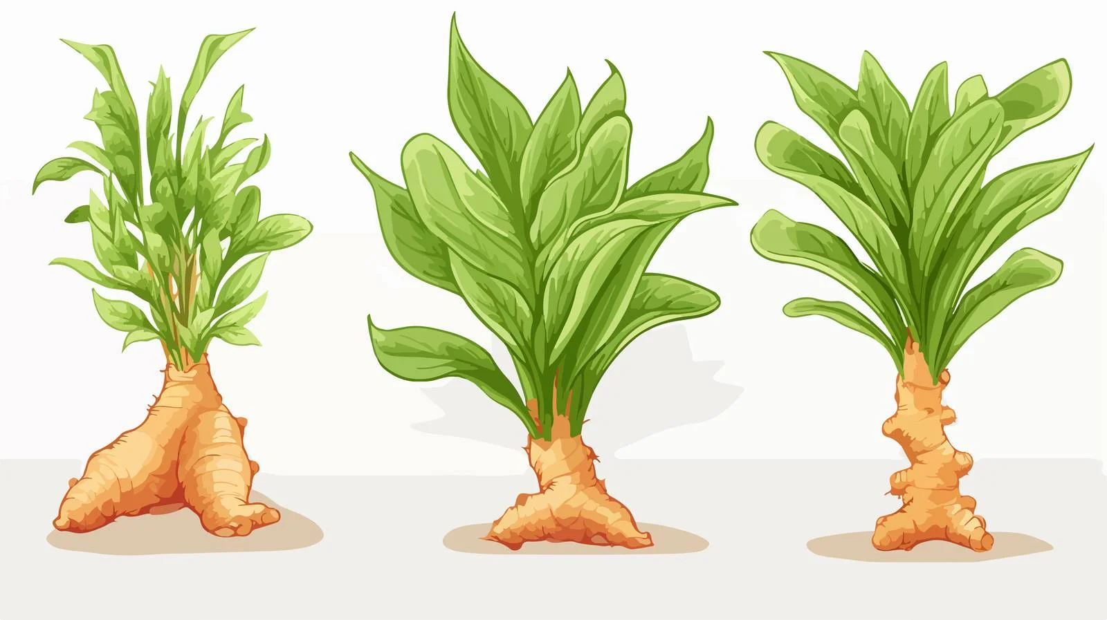 Botanical Ginger Plant Doodle Illustration — free download from Dotvec