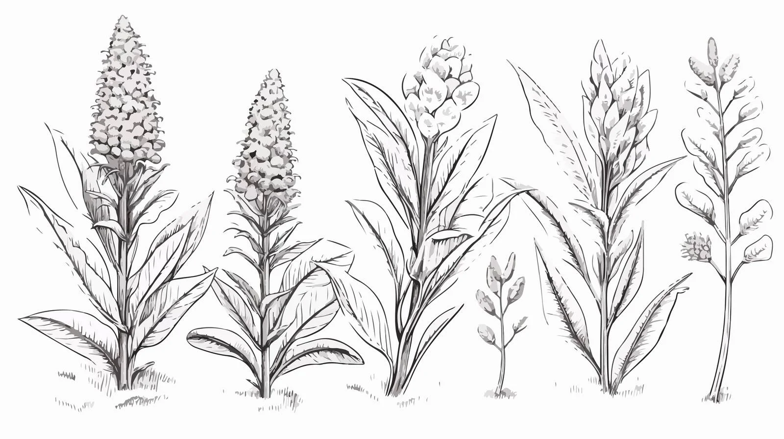 Hand-Drawn Ginger Plant Doodle Illustration — free download from Dotvec