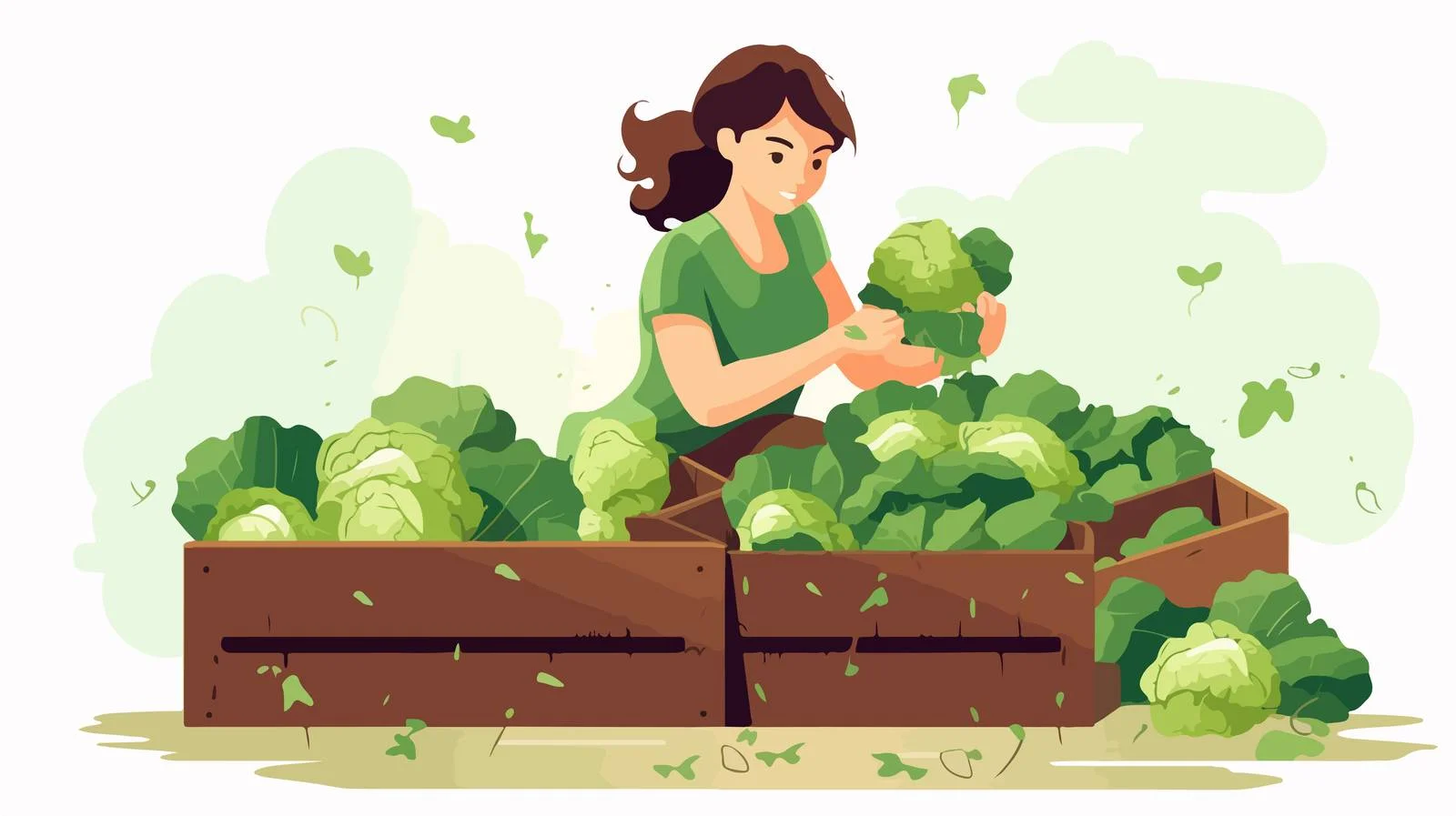 Harvest Gathering in Flat Vector Illustration — free download from Dotvec