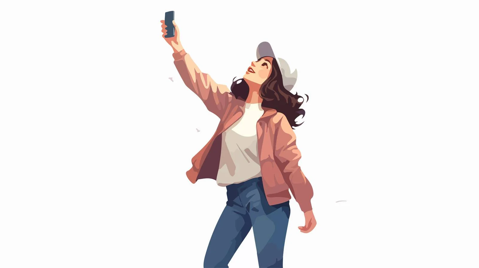 Young woman capturing picture with smartphone — free download from Dotvec