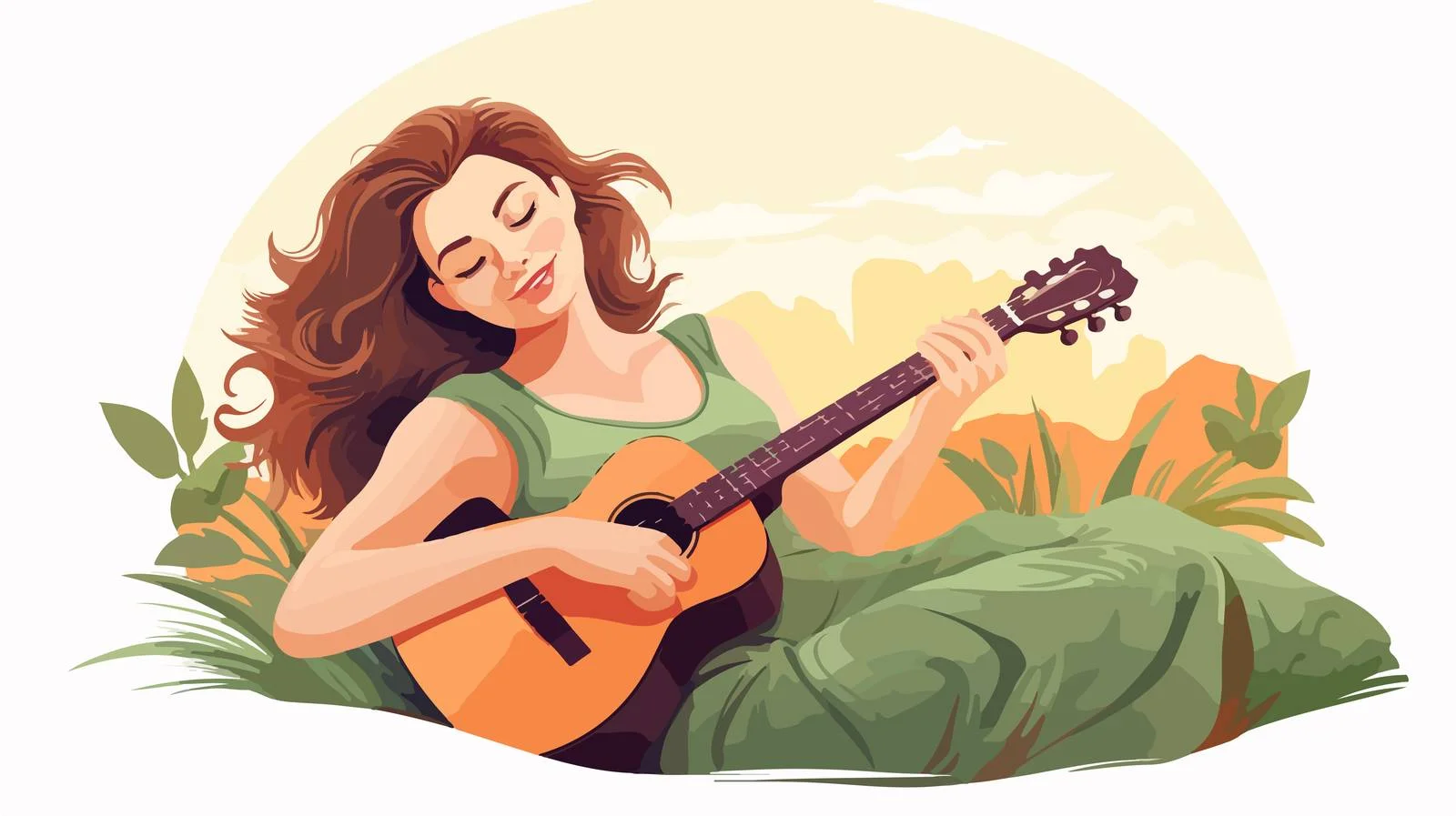 Solo Musical Performance of Young Woman — free download from Dotvec