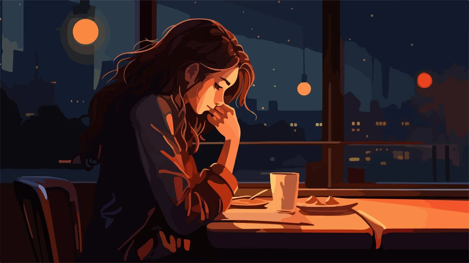 Night Portrait of Woman with Cellphone — free download from Dotvec