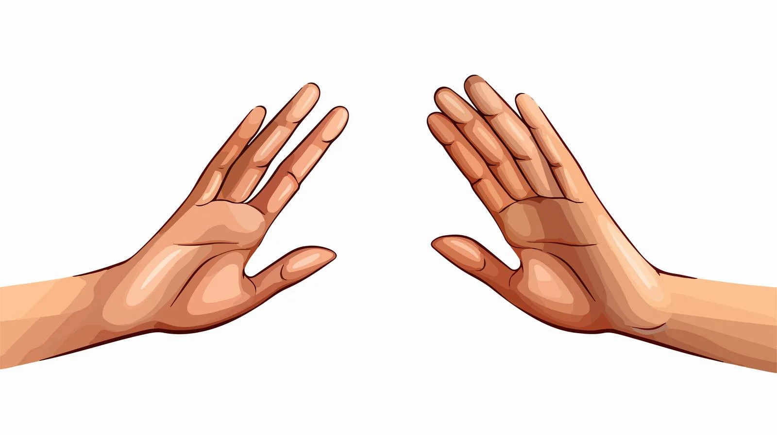 Opposite Hands Symbol — free download from Dotvec